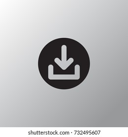 Upload icon in trendy isolated on grey background.Vector illustration.