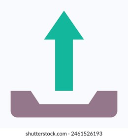 Upload Icon, Uploading, Flat Style Isolated Vector Icon.