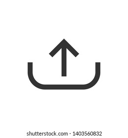 Upload Icon. Uploading, Illustration of Send Data or File As A Simple Vector, Trendy Sign & Symbol for Design, Websites, Presentation / Application. 