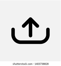 Upload Icon. Uploading, Illustration of Send Data or File As A Simple Vector, Trendy Sign & Symbol for Design, Websites, Presentation / Application. 