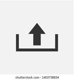 Upload Icon. Uploading, Illustration of Send Data or File As A Simple Vector, Trendy Sign & Symbol for Design, Websites, Presentation / Application. 