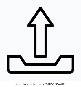 Icono Cargar, Icono Cargando Vector. Icono de Vector lineal aislado.