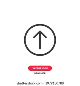 Upload icon vector. Up arrow sign