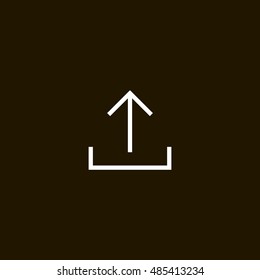 Upload icon vector, clip art. Also useful as logo, web UI element, symbol, graphic image, silhouette and illustration. Compatible with ai, cdr, jpg, png, svg, pdf and eps formats.