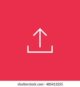 Upload icon vector, clip art. Also useful as logo, web UI element, symbol, graphic image, silhouette and illustration. Compatible with ai, cdr, jpg, png, svg, pdf and eps formats.