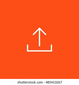Upload icon vector, clip art. Also useful as logo, web UI element, symbol, graphic image, silhouette and illustration. Compatible with ai, cdr, jpg, png, svg, pdf and eps formats.