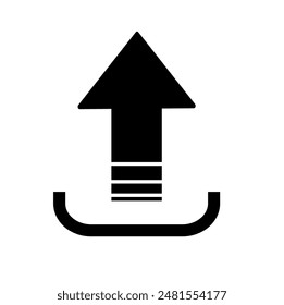 Upload icon vector. Design for social media and mobile application.