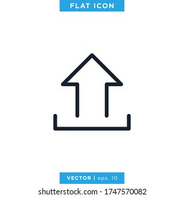 Upload Icon Vector Design Template. Editable Stroke