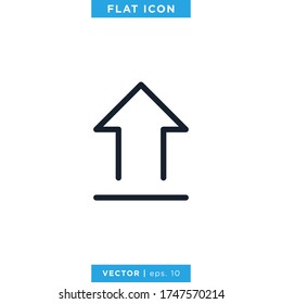 Upload Icon Vector Design Template. Editable Stroke