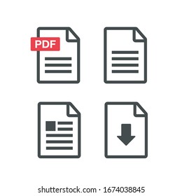 Upload icon vector. Document text icon. Upload information