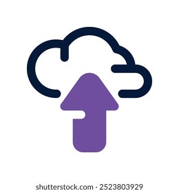 upload icon. vector dual tone icon for your website, mobile, presentation, and logo design.