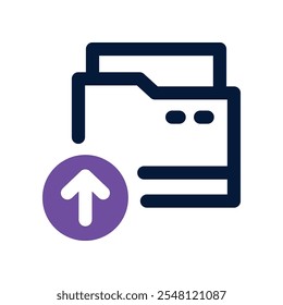 upload icon. vector dual tone icon for your website, mobile, presentation, and logo design.