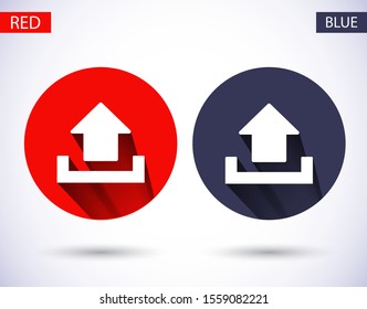 Upload icon . Vector Eps 10 . Lorem Ipsum Flat Design