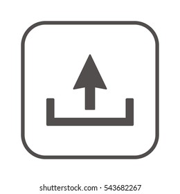 Upload  icon, vector. Flat design.
