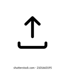 upload icon vector. glyph symbol design
