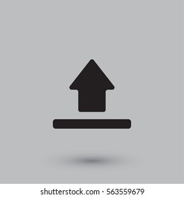 Upload icon, vector illustration.