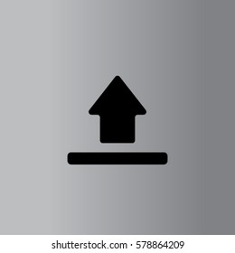 Upload icon, vector illustration.