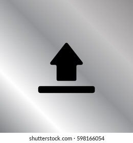 Upload icon, vector illustration.