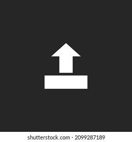 Symbol hochladen. Vektorgrafik für Grafikdesign, Web, UI, App.