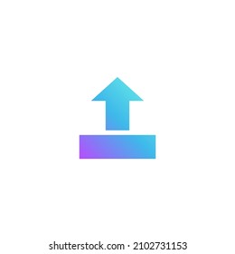 Upload Icon. Vector illustration for graphic design, Web, UI, app.