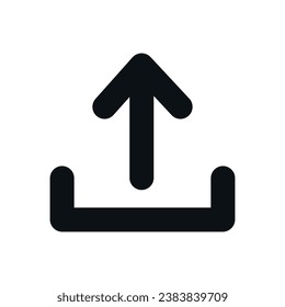 Upload icon vector illustration isolate on white background.