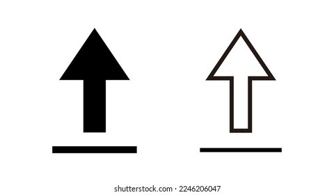 Laden Sie die Vektorgrafik des Symbols hoch. Ladedatenzeichen und -zeichen