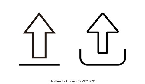 Upload icon vector illustration. load data sign and symbol