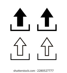 Laden Sie die Vektorgrafik des Symbols hoch. Ladedatenzeichen und -zeichen