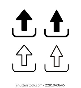 Upload icon vector illustration. load data sign and symbol