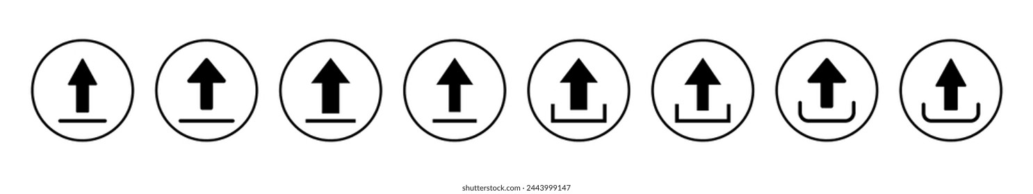 Upload icon vector illustration. load data sign and symbol