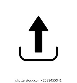 Upload icon vector illustration. load data sign and symbol