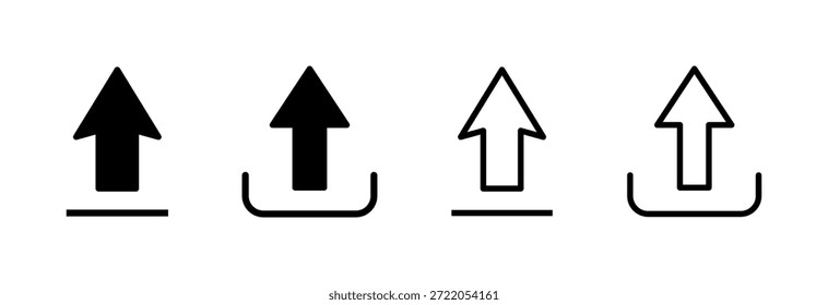 Symbol hochladen, Vektorgrafik. Datenzeichen und -symbol laden