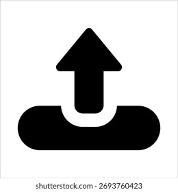 Carregar ilustração de vetor de ícone no plano de fundo branco