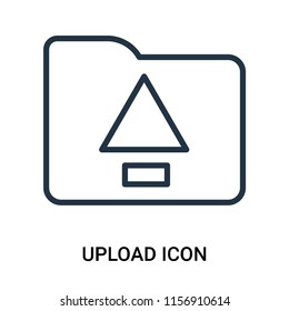 Upload icon vector isolated on white background, Upload transparent sign , outline linear symbol or thin lined pictogram