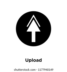 Upload icon vector isolated on white background, logo concept of Upload sign on transparent background, filled black symbol