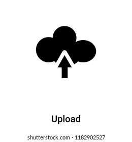 Upload icon vector isolated on white background, logo concept of Upload sign on transparent background, filled black symbol