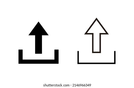 Upload icon vector. load data sign and symbol