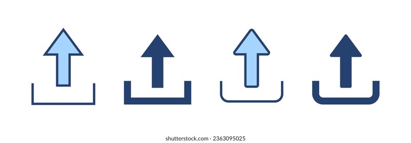 Upload icon vector. load data sign and symbol