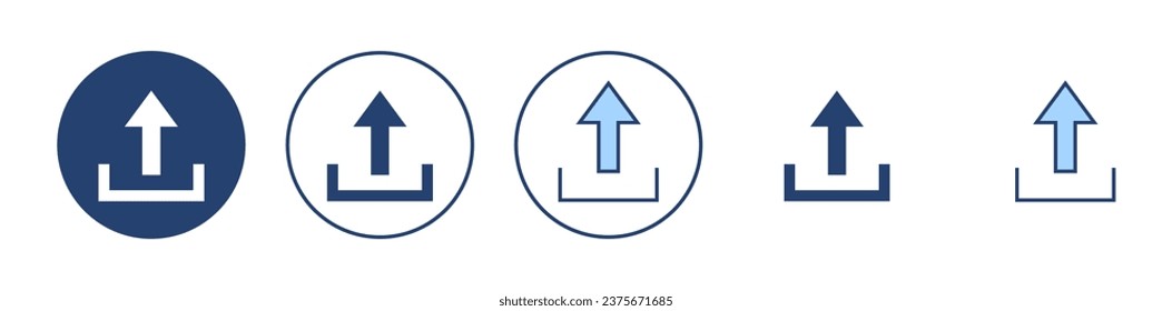 Upload icon vector. load data sign and symbol