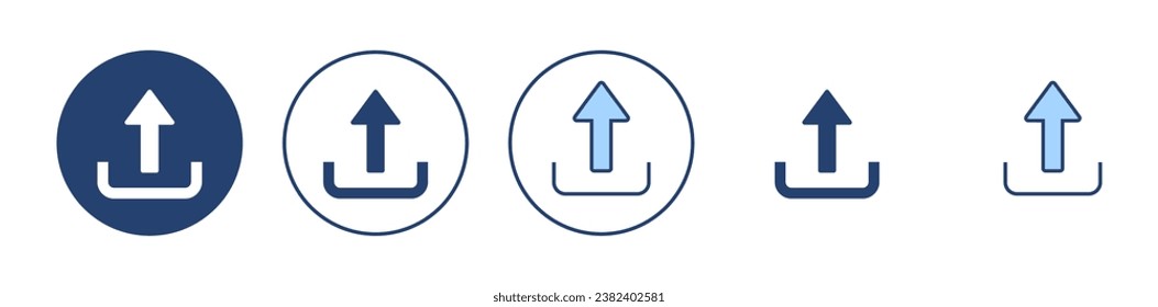 Upload icon vector. load data sign and symbol