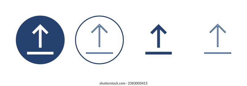 Upload icon vector. load data sign and symbol