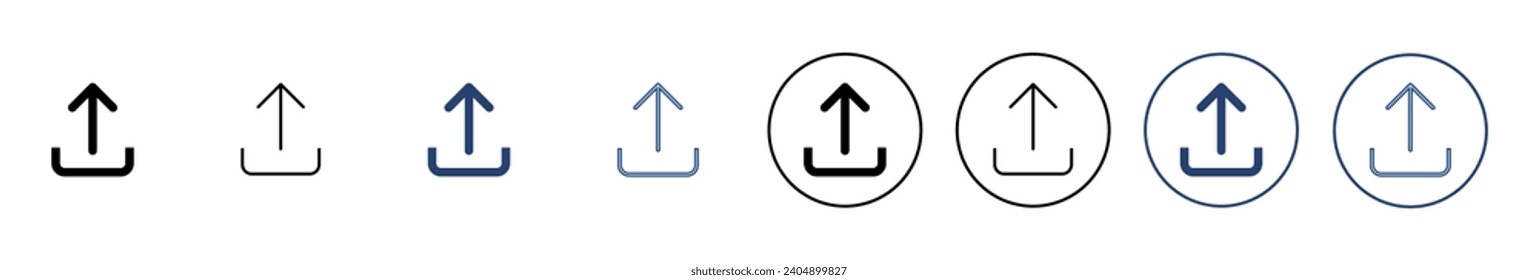 Upload icon vector. load data sign and symbol