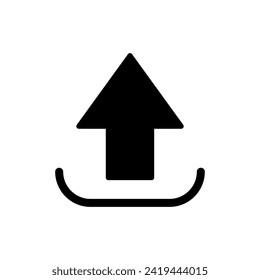 Icon-Vektorgrafik hochladen. Lastdatensymbol