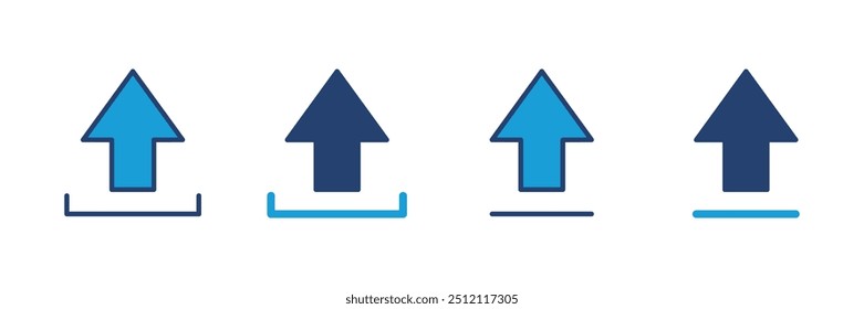 Upload icon vector. load data symbol