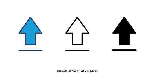 Upload icon vector. load data symbol