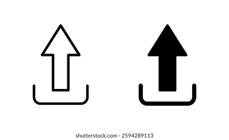 Upload icon vector. load data sign and symbol