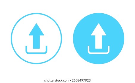 Upload icon vector. load data sign and symbol