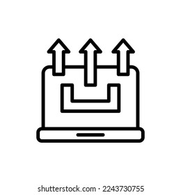 Upload icon in vector. Logotype