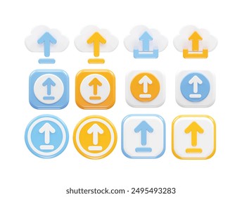 Upload icon vector rendering illustration