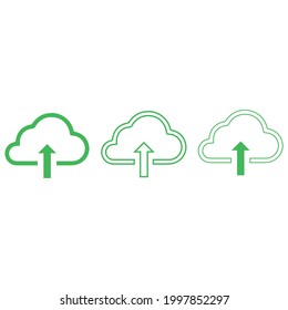 Upload icon vector set. Upload symbols